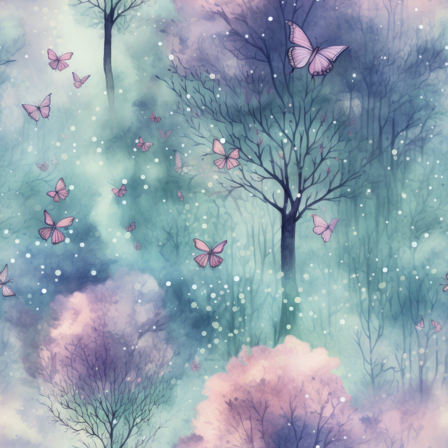 Fantasy Forest Pattern 1 Quilting Cotton Fabric