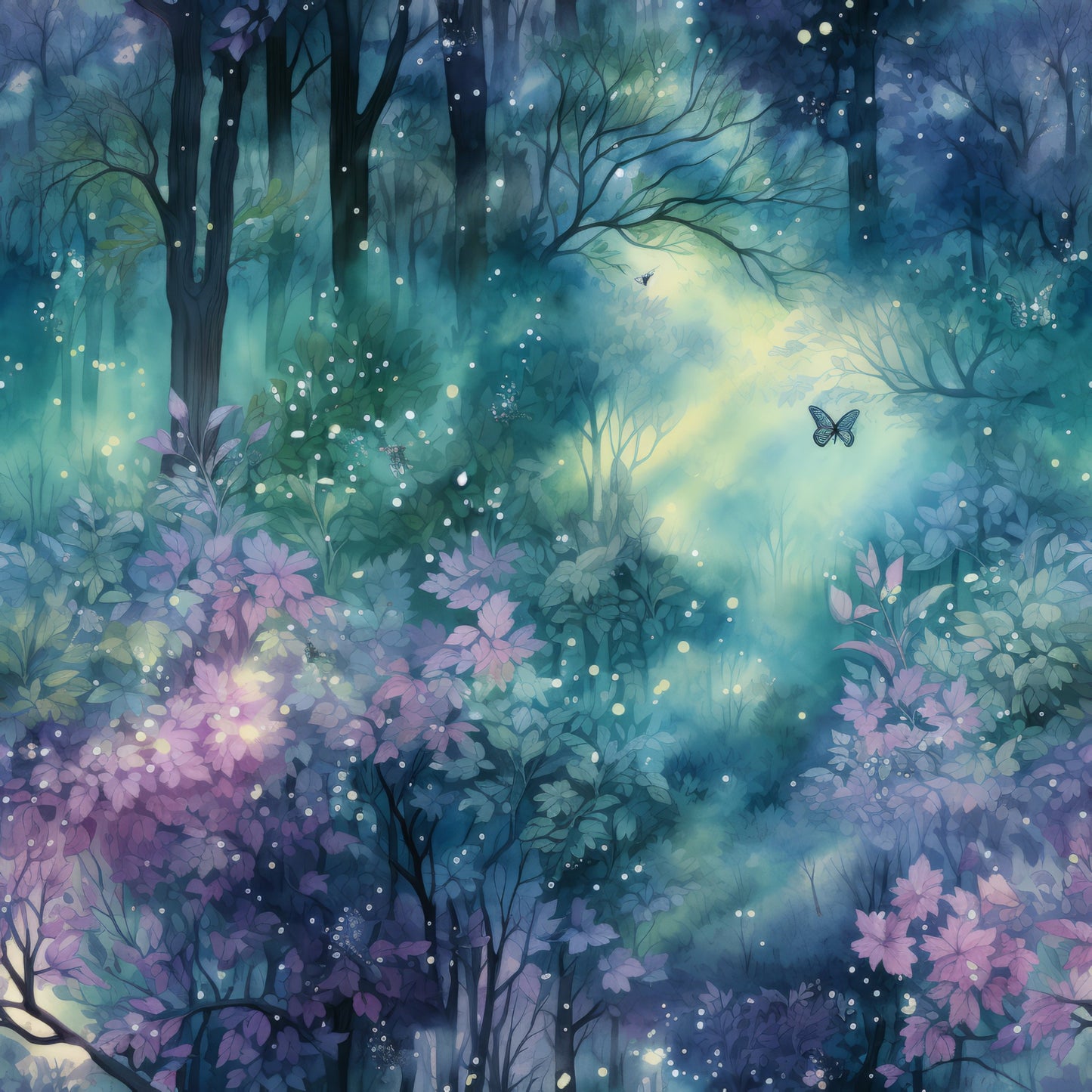 Fantasy Forest Pattern 20 Quilting Cotton Fabric