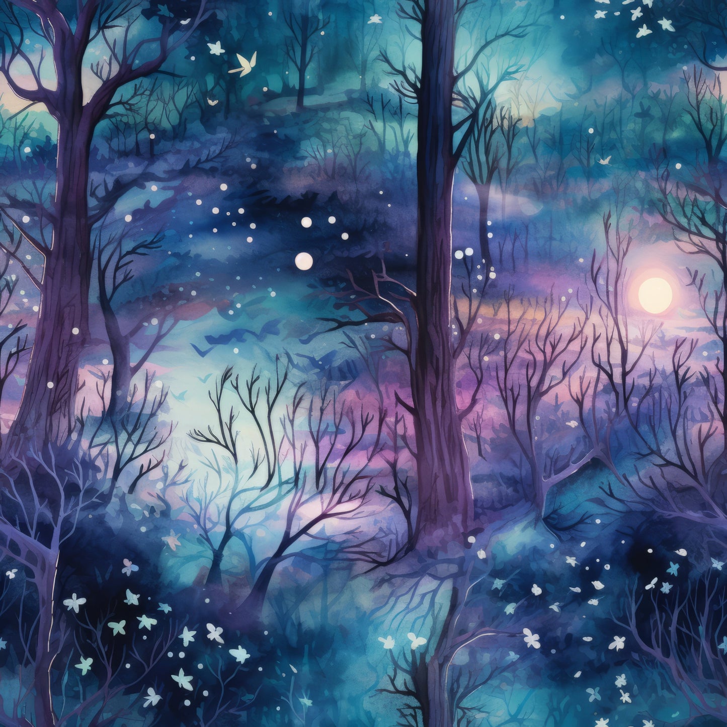 Fantasy Forest Pattern 25 Quilting Cotton Fabric