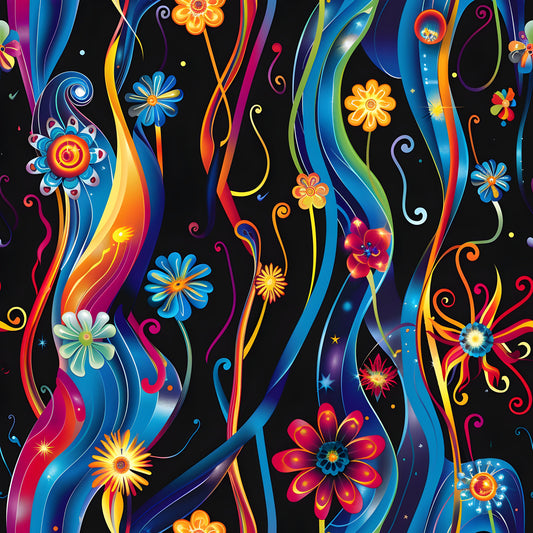 Fantasy Swirl Art Pattern 13 Quilting Cotton Fabric
