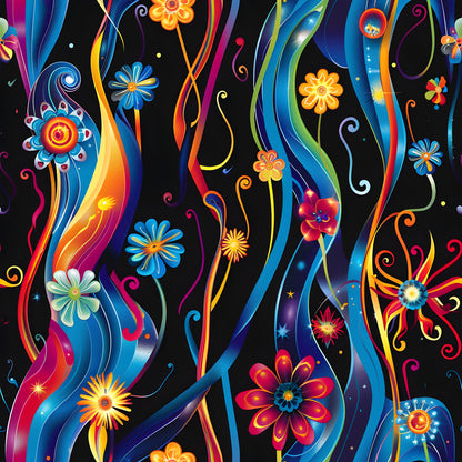 Fantasy Swirl Art Pattern 13 Quilting Cotton Fabric