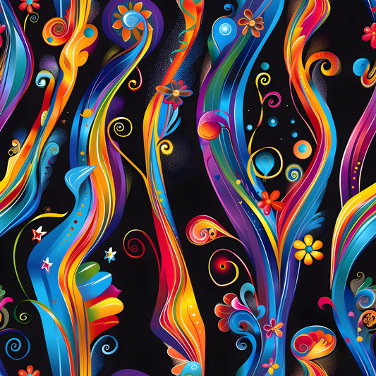 Fantasy Swirl Art Pattern 16 Quilting Cotton Fabric