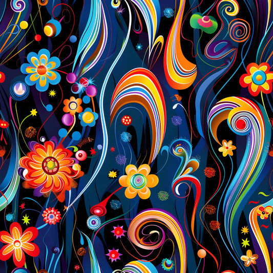 Fantasy Swirl Art Pattern 17 Quilting Cotton Fabric