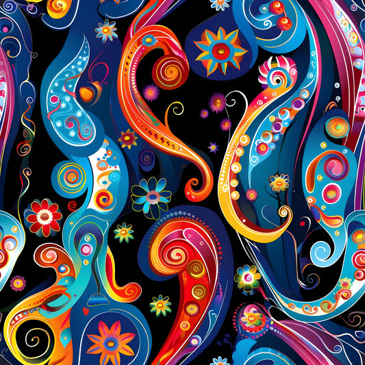 Fantasy Swirl Art Pattern 21 Quilting Cotton Fabric