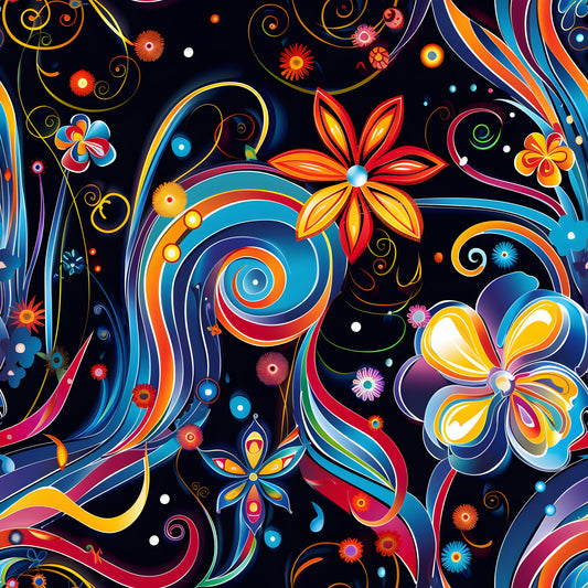 Fantasy Swirl Art Pattern 3 Quilting Cotton Fabric