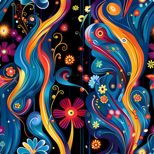 Fantasy Swirl Art Pattern 4 Quilting Cotton Fabric