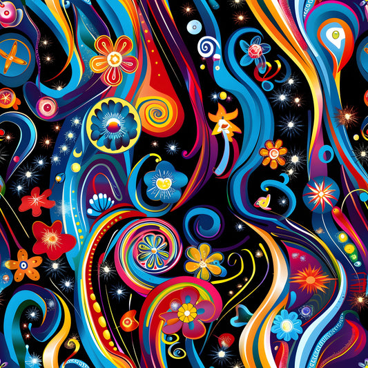 Fantasy Swirl Art Pattern 7 Quilting Cotton Fabric