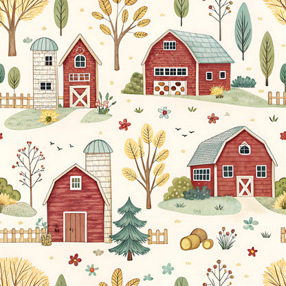 Farm Harvest Pattern 13 Quilting Cotton Fabric