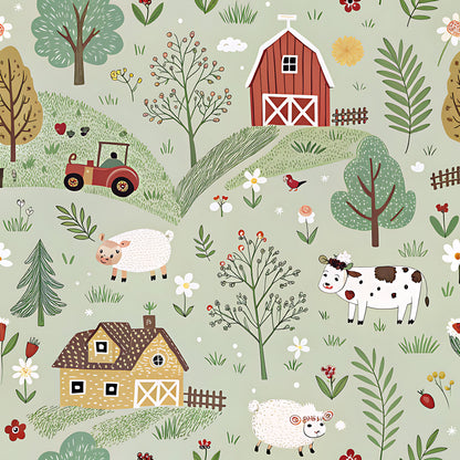 Farm Harvest Pattern 7 Quilting Cotton Fabric