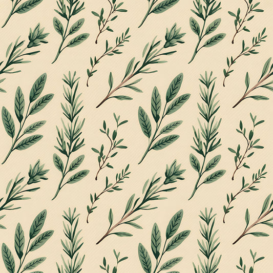 Farmhouse Kitchen Herbs Pattern 1 Quilting Cotton Fabric