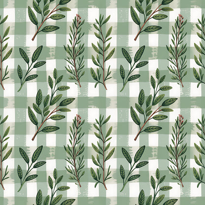 Farmhouse Kitchen Herbs Pattern 11 Quilting Cotton Fabric
