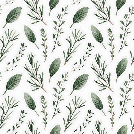 Farmhouse Kitchen Herbs Pattern 13 Quilting Cotton Fabric