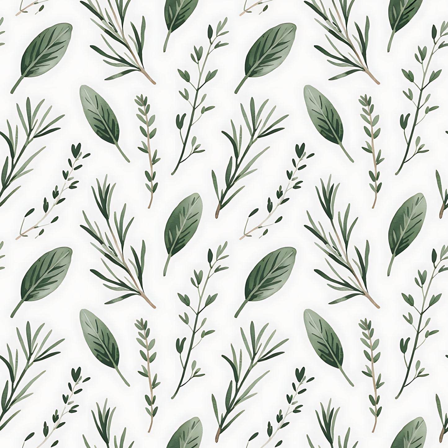 Farmhouse Kitchen Herbs Pattern 13 Quilting Cotton Fabric