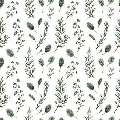 Farmhouse Kitchen Herbs Pattern 14 Quilting Cotton Fabric