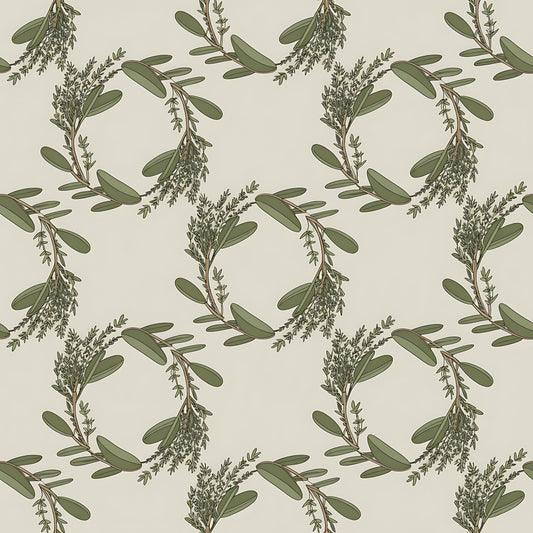 Farmhouse Kitchen Herbs Pattern 19 Quilting Cotton Fabric
