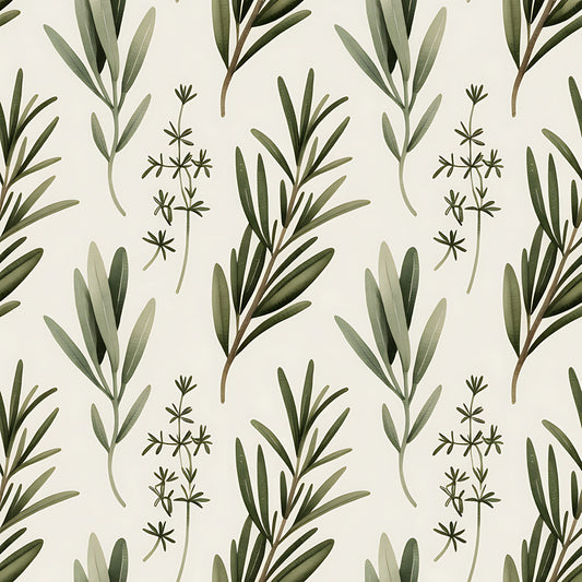 Farmhouse Kitchen Herbs Pattern 2 Quilting Cotton Fabric