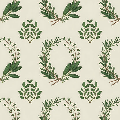 Farmhouse Kitchen Herbs Pattern 20 Quilting Cotton Fabric