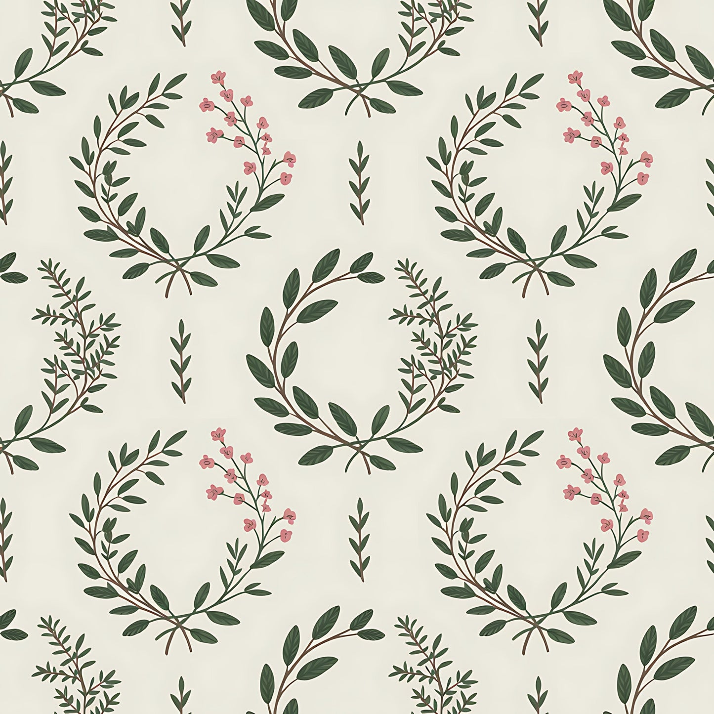 Farmhouse Kitchen Herbs Pattern 21 Quilting Cotton Fabric