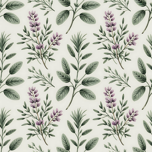 Farmhouse Kitchen Herbs Pattern 25 Quilting Cotton Fabric