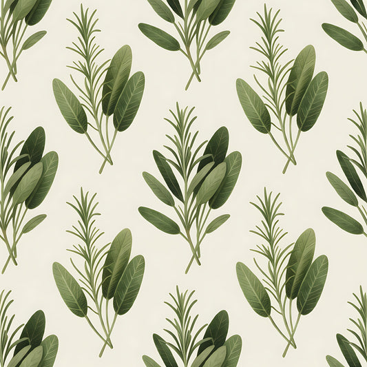 Farmhouse Kitchen Herbs Pattern 27 Quilting Cotton Fabric