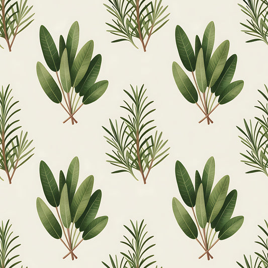 Farmhouse Kitchen Herbs Pattern 28 Quilting Cotton Fabric