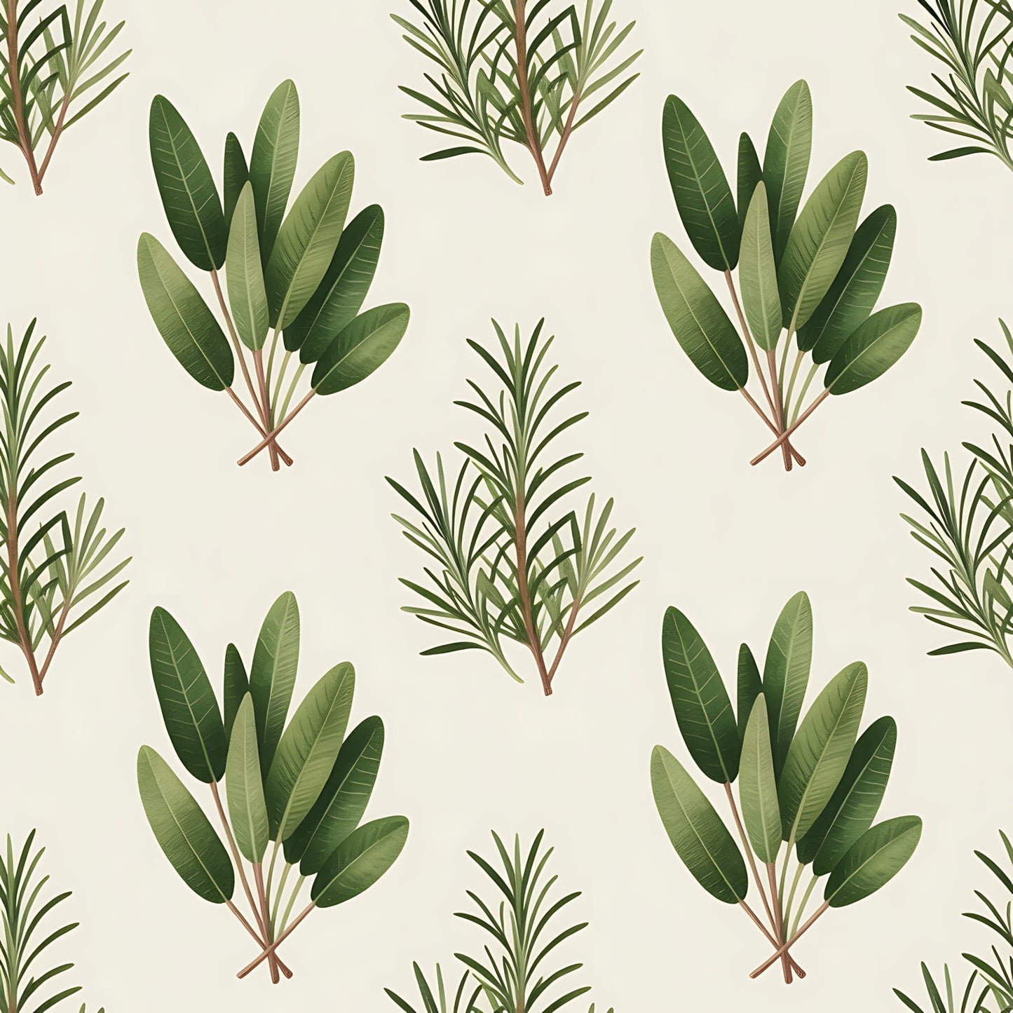 Farmhouse Kitchen Herbs Pattern 28 Quilting Cotton Fabric