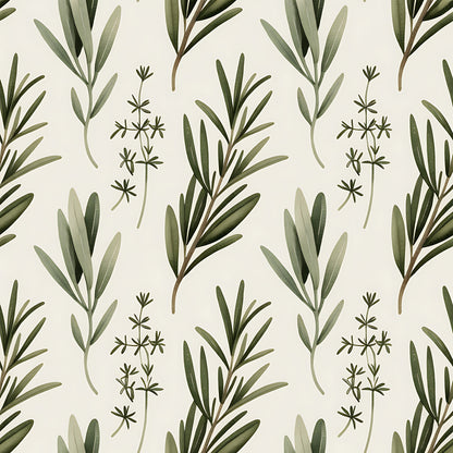 Farmhouse Kitchen Herbs Pattern 2 Quilting Cotton Fabric