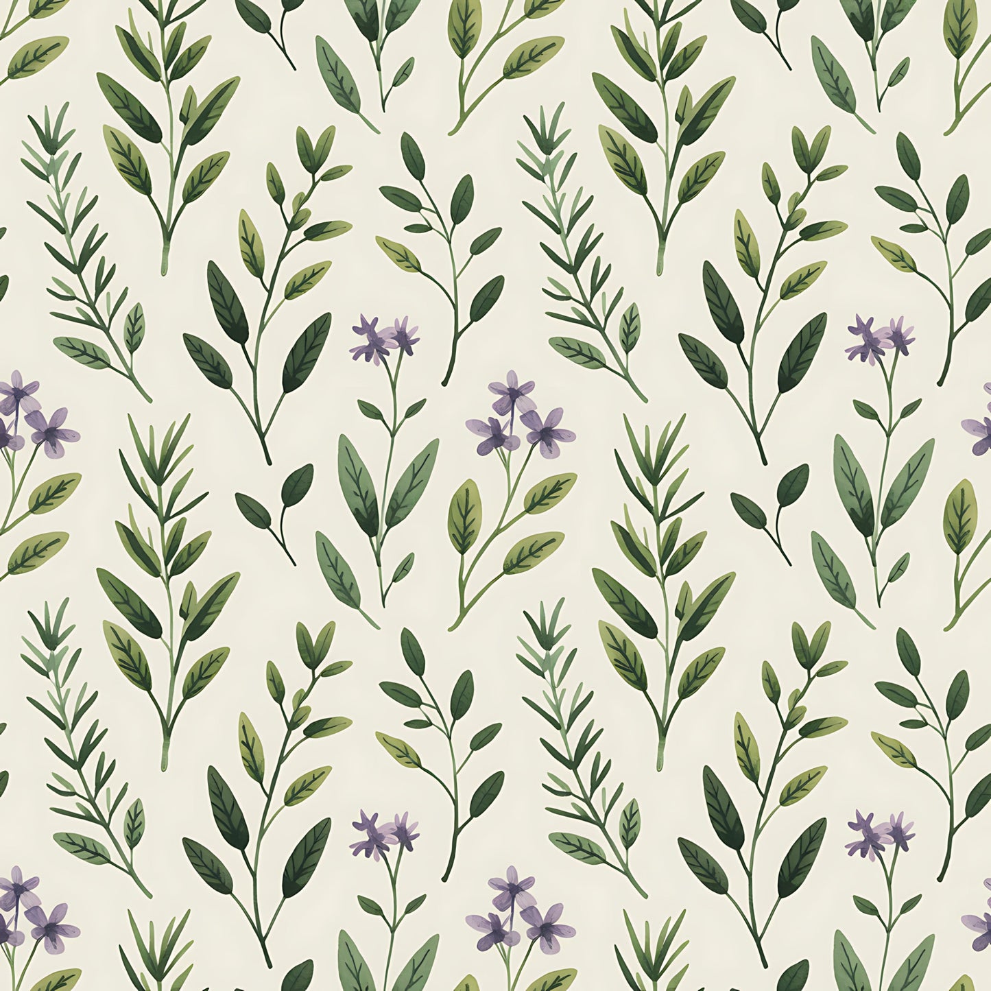 Farmhouse Kitchen Herbs Pattern 30 Quilting Cotton Fabric