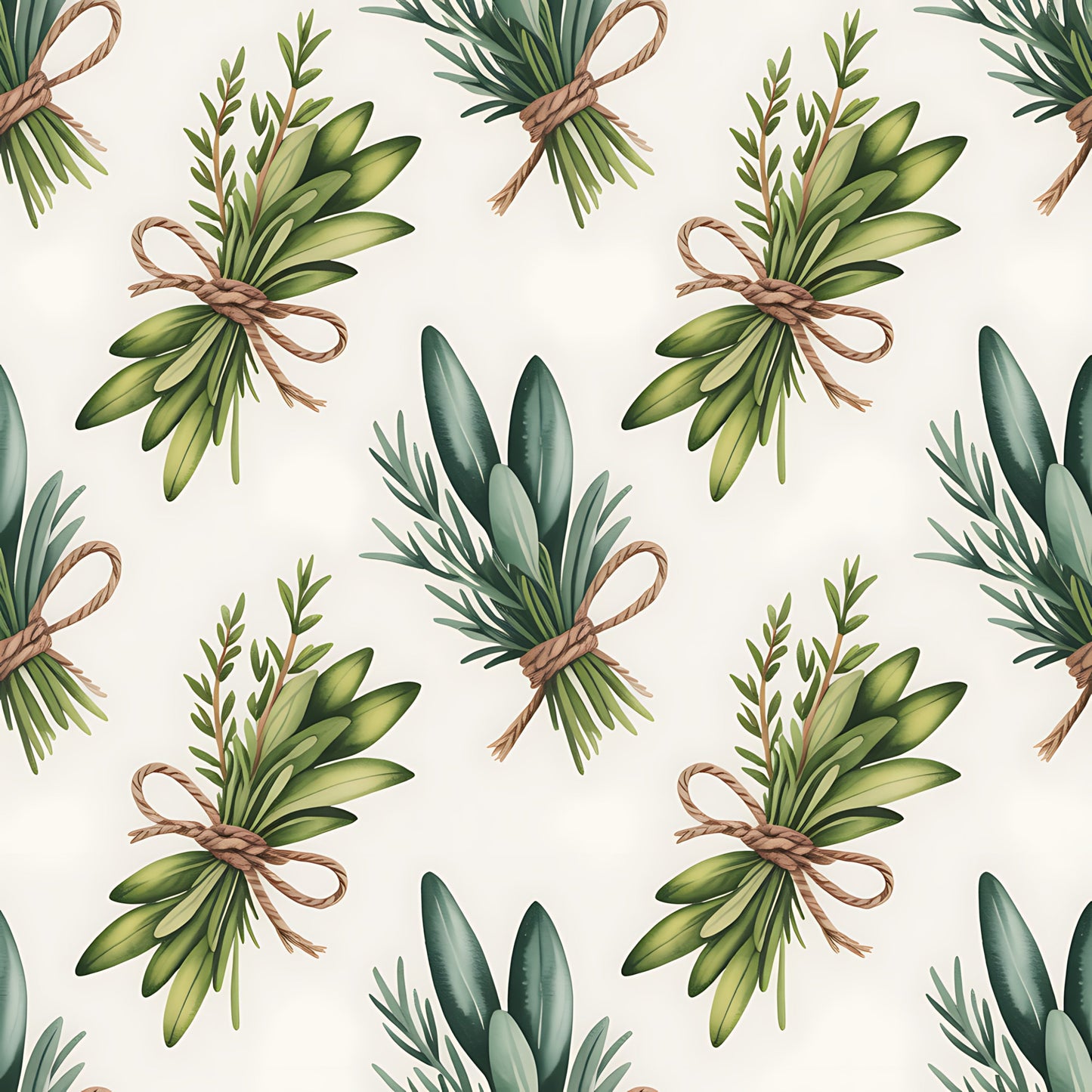 Farmhouse Kitchen Herbs Pattern 33 Quilting Cotton Fabric