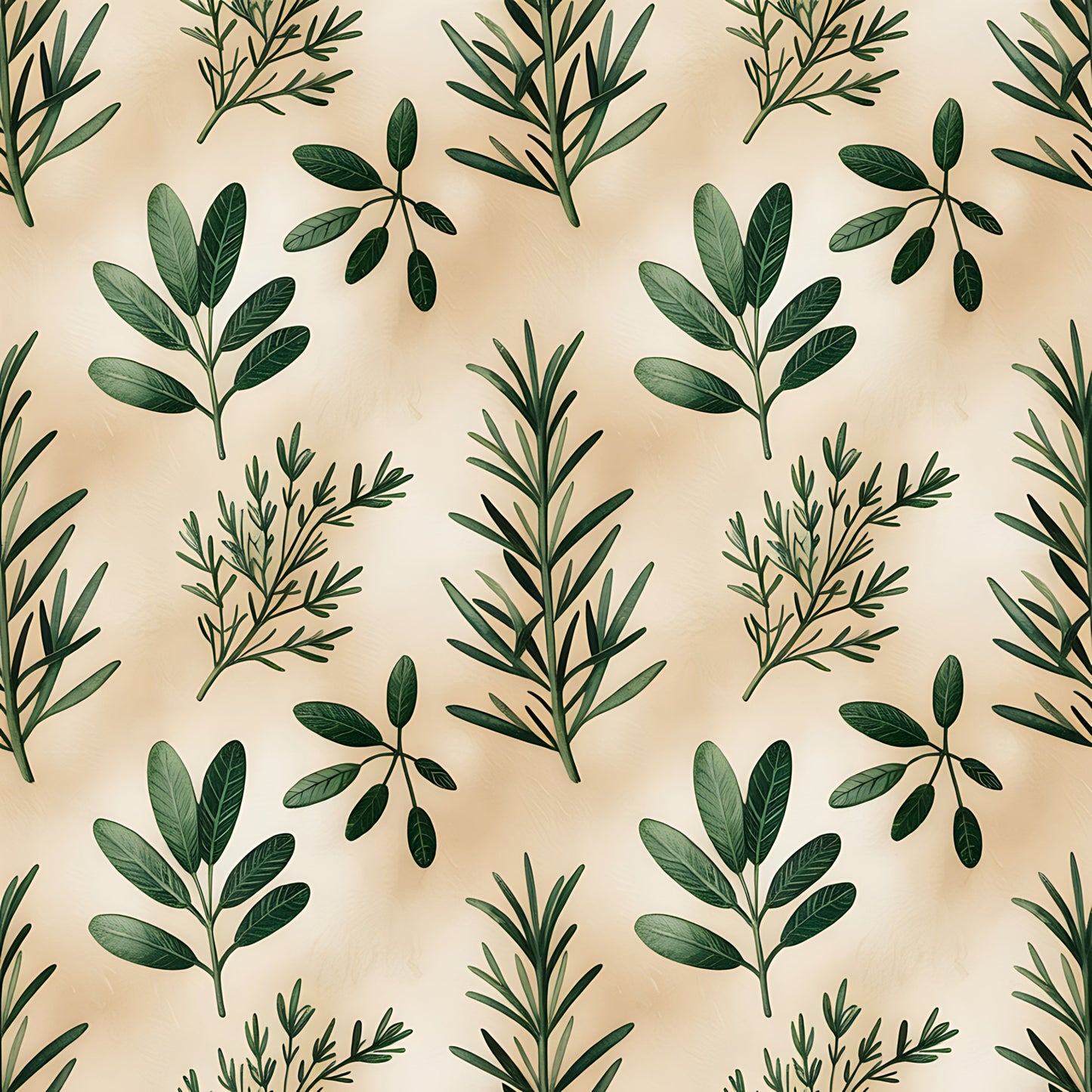 Farmhouse Kitchen Herbs Pattern 35 Quilting Cotton Fabric
