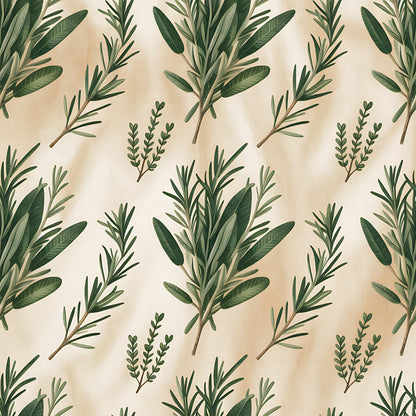 Farmhouse Kitchen Herbs Pattern 36 Quilting Cotton Fabric
