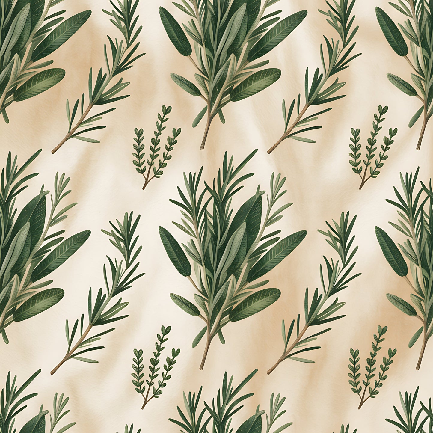 Farmhouse Kitchen Herbs Pattern 36 Quilting Cotton Fabric