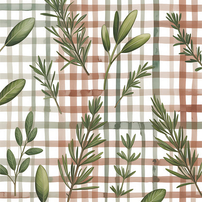 Farmhouse Kitchen Herbs Pattern 9 Quilting Cotton Fabric