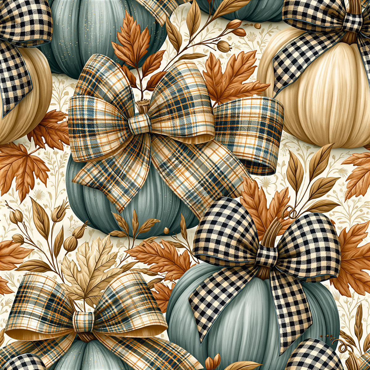Farmhouse Pumpkins Pattern 3 Quilting Cotton Fabric