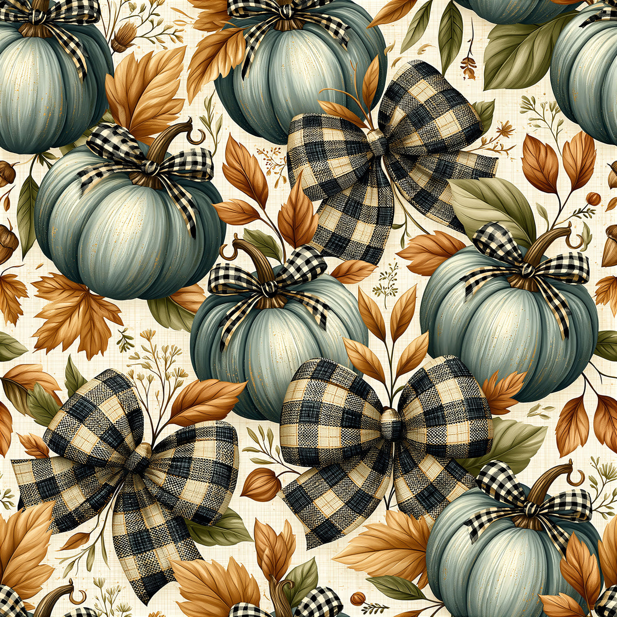 Farmhouse Pumpkins Pattern 4 Quilting Cotton Fabric