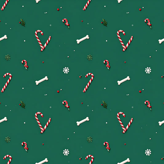 Festive Dogs And Holiday Cheer Pattern 14 Quilting Cotton Fabric