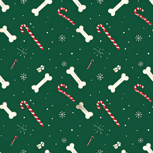 Festive Dogs And Holiday Cheer Pattern 16 Quilting Cotton Fabric