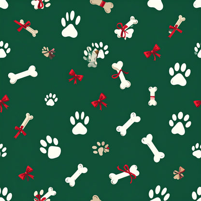 Festive Dogs And Holiday Cheer Pattern 18 Quilting Cotton Fabric