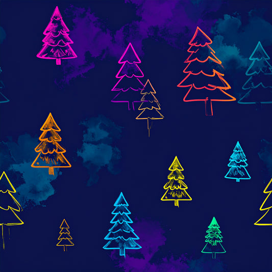 Festive Neon Dreams Pattern 19 Quilting Cotton Fabric