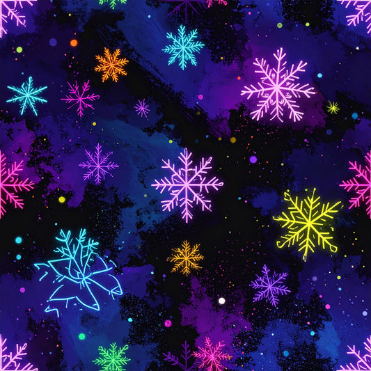 Festive Neon Dreams Pattern 24 Quilting Cotton Fabric