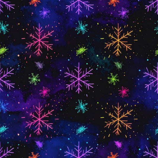 Festive Neon Dreams Pattern 25 Quilting Cotton Fabric