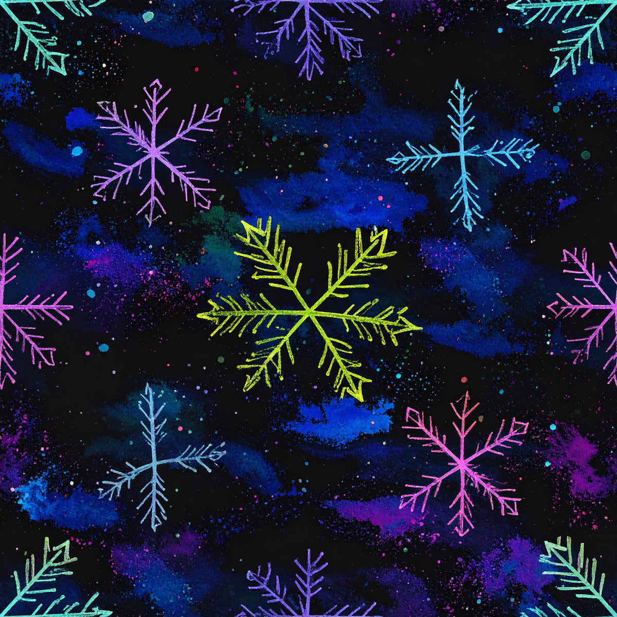 Festive Neon Dreams Pattern 28 Quilting Cotton Fabric
