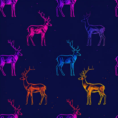 Festive Neon Dreams Pattern 5 Quilting Cotton Fabric