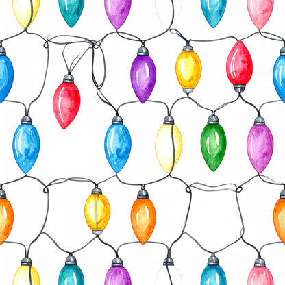 Festive Ornament Lights Pattern 11 Quilting Cotton Fabric