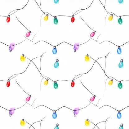 Festive Ornament Lights Pattern 12 Quilting Cotton Fabric