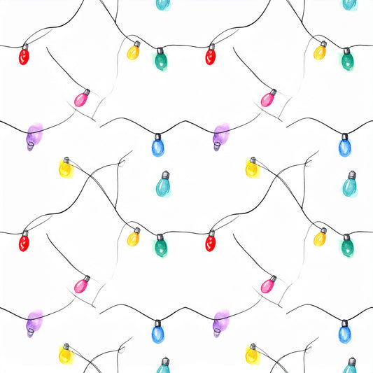 Festive Ornament Lights Pattern 12 Quilting Cotton Fabric