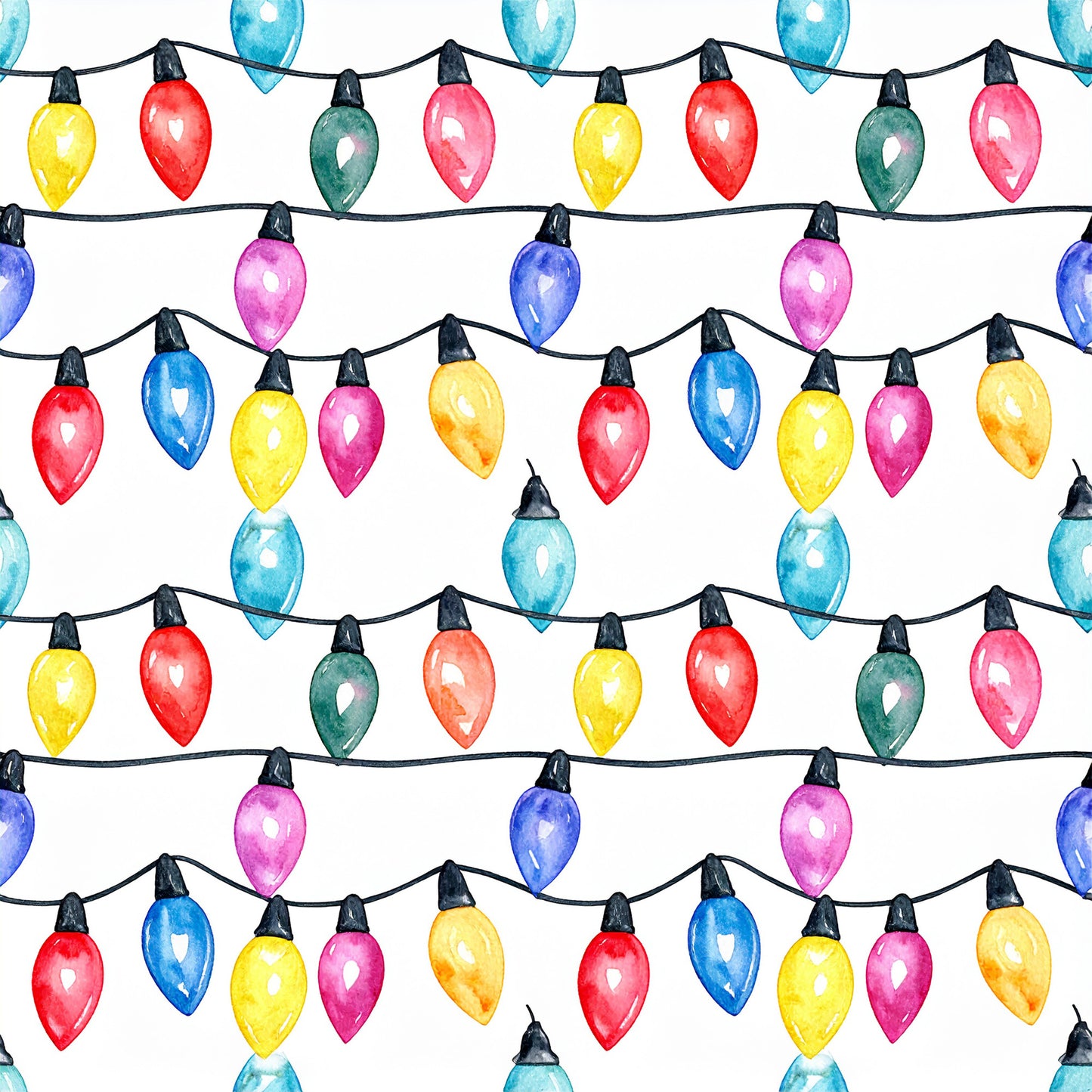 Festive Ornament Lights Pattern 13 Quilting Cotton Fabric