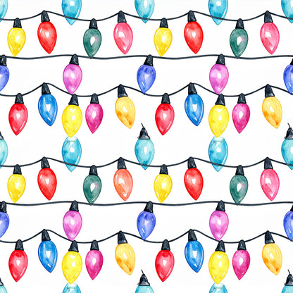 Festive Ornament Lights Pattern 13 Quilting Cotton Fabric