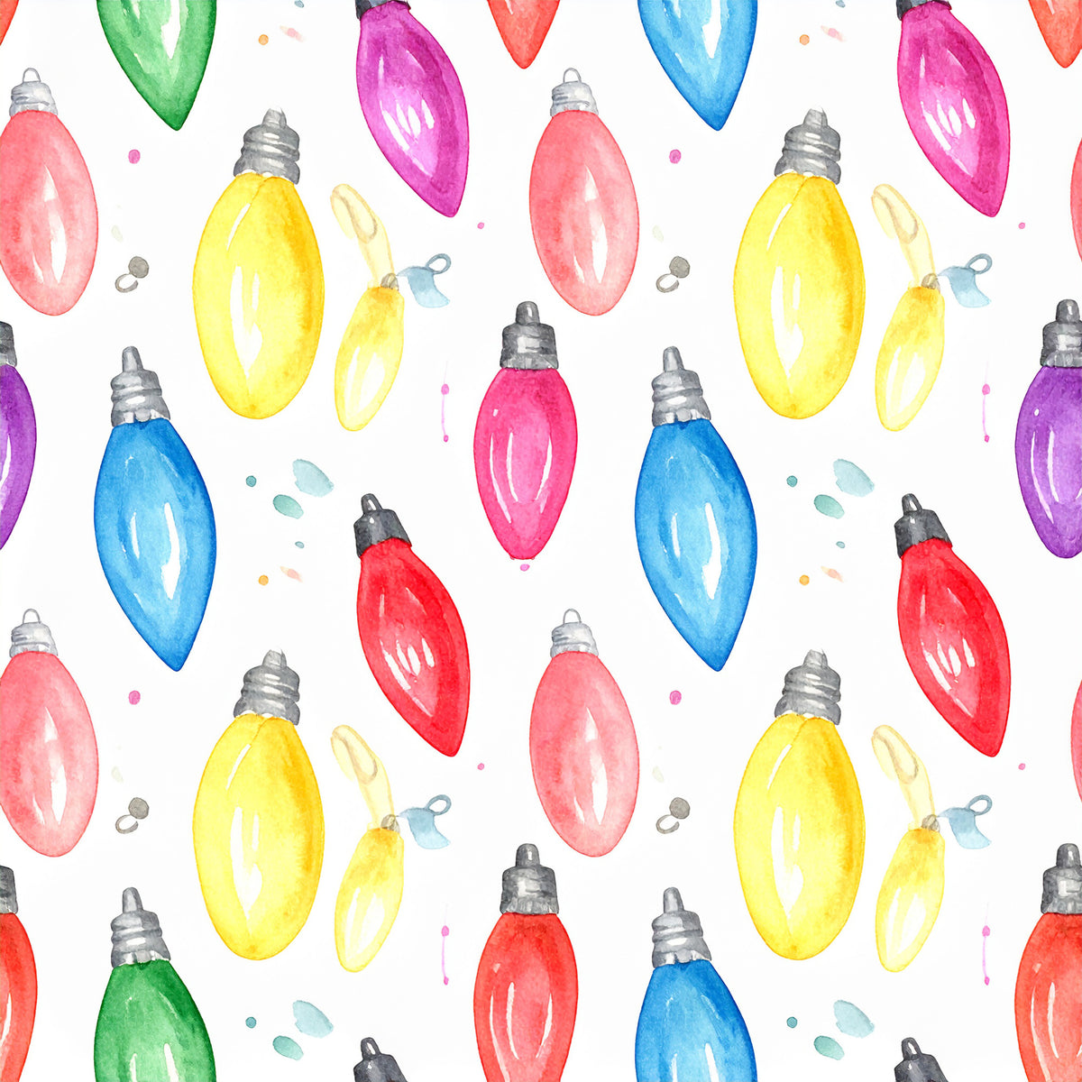 Festive Ornament Lights Pattern 19 Quilting Cotton Fabric