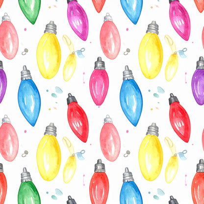 Festive Ornament Lights Pattern 19 Quilting Cotton Fabric